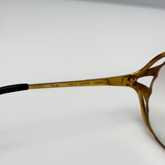 Tura Eyeglasses Eye Glasses Frames 825 EBO HGP Gold Black Japan 56-18-136